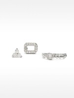 Set De Pendientes Con Circonitas plateado