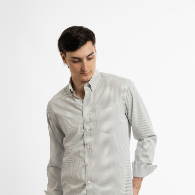 Camisa Clásica Cuadro black
