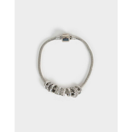 Pulseras Flexibles Multi dijes Plateado