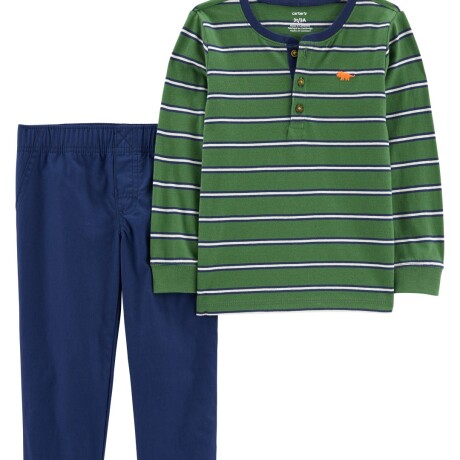 Conjunto Carters 2 Piezas Pantalón y Remera con Botones MULTICOLOR