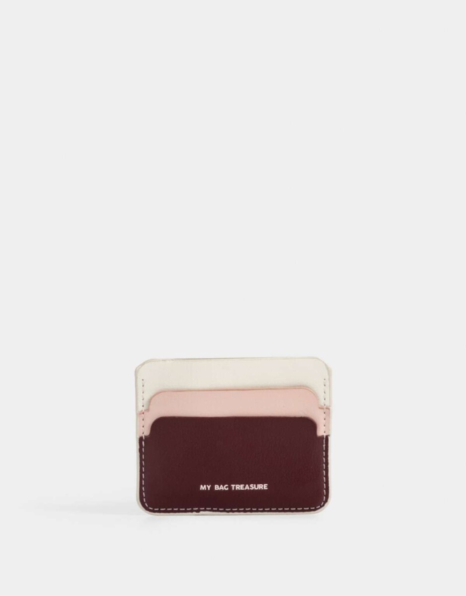 Tarjetero Triple Colorblock - Combinacion Tricolor 