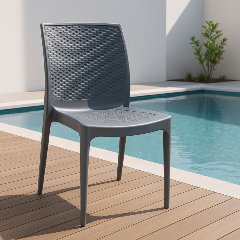 Silla Natura sin apoya brazos GRIS