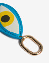 Llavero Cuero/PU Llavero Y Bag Charm Ojito - Combinacion Bicolor