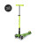 Monopatín Micro Maxi Plegable Neón LED Ajustable con 3 Ruedas VERDE