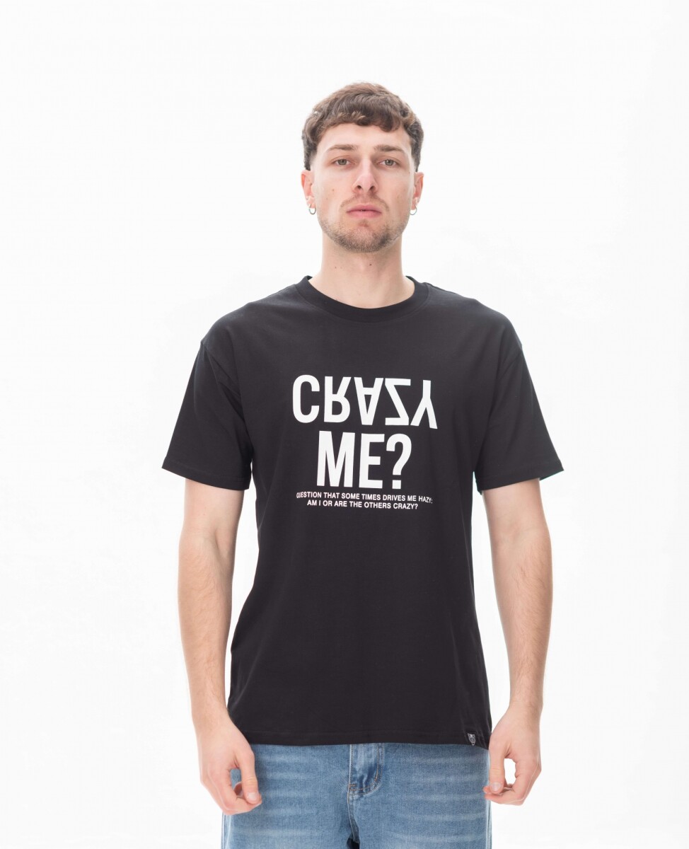 Remera Crazy - Negro 