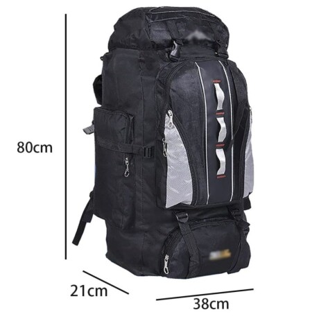 Mochila Camping Arye 90lts Negra Negro