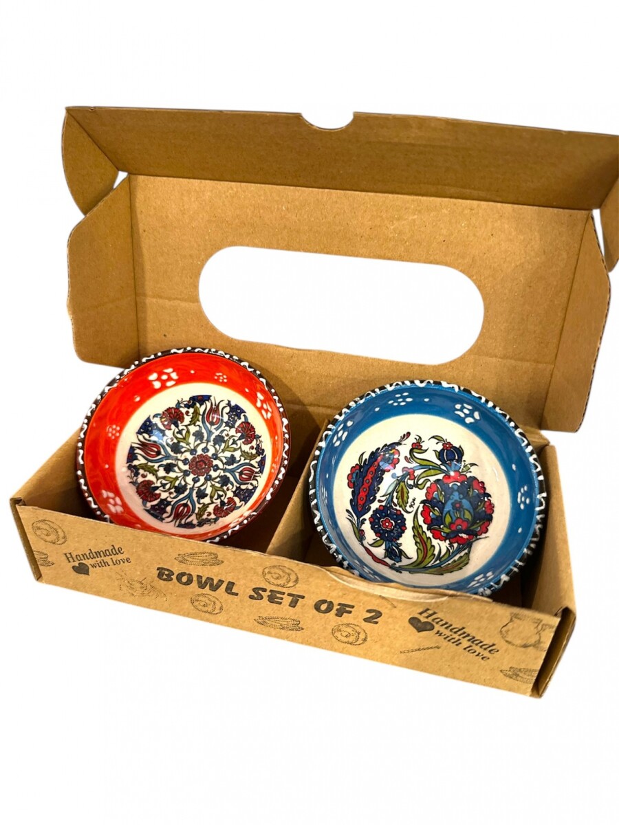 SET BOWLS X2 - AZUL Y NARANJA 
