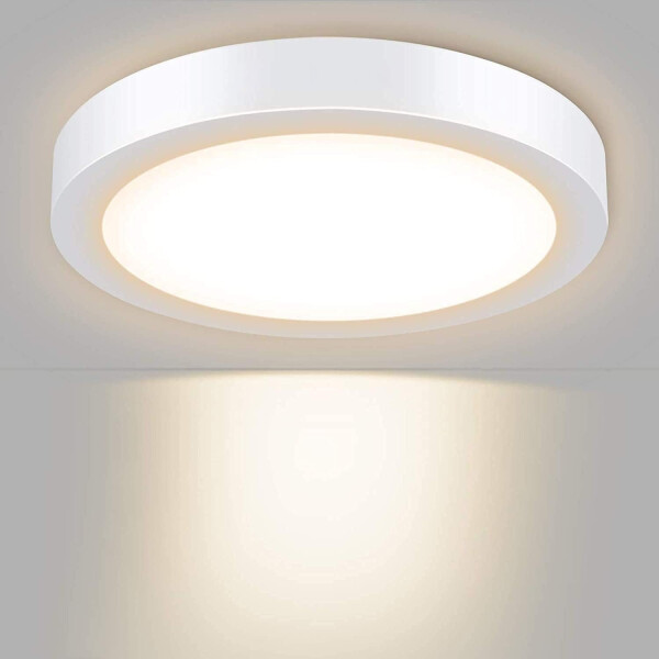 Panel Plafon Led 18W Luz Calida Redondo Luz Calida Techo Variante Color Blanco