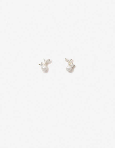 Aros Pasantes Perla Aros Pasantes Plata 925 - Plateado