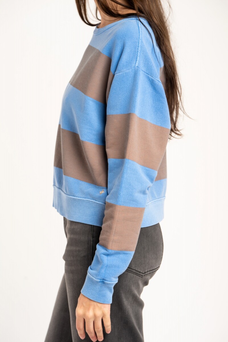 Sweater Algodon Lavado Azul