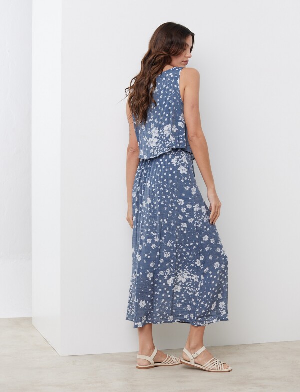 Vestido Maxi AZUL/BLANCO