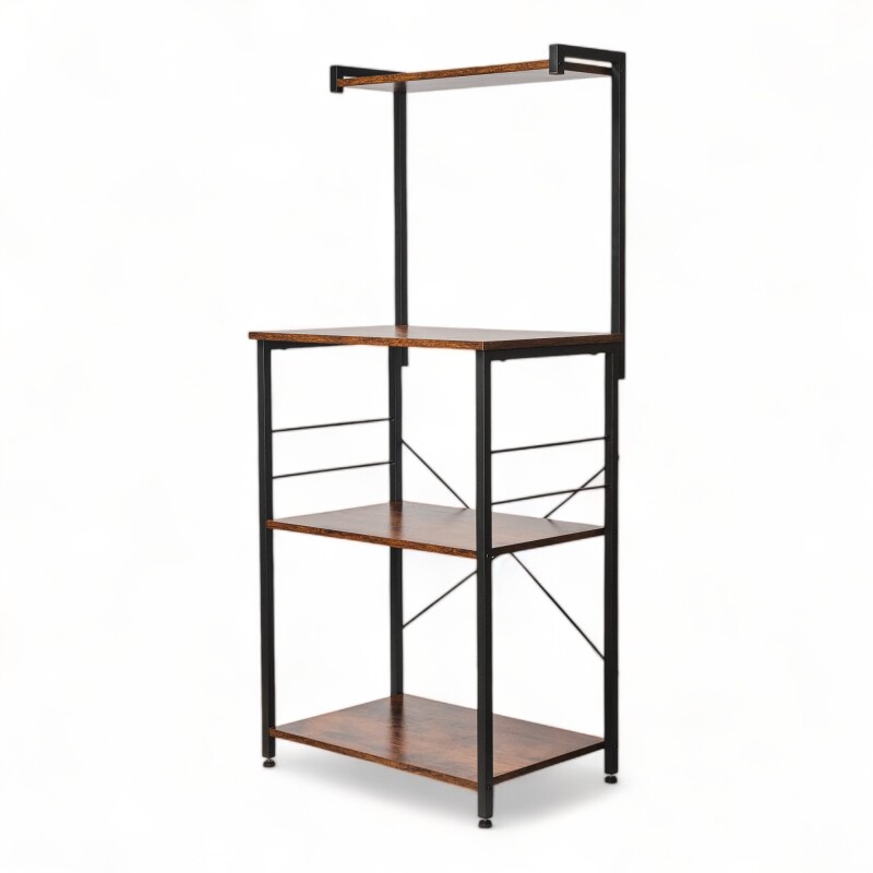 Mueble auxiliar Rack organizador 4 niveles de cocina Hierro y MDF Sin Color