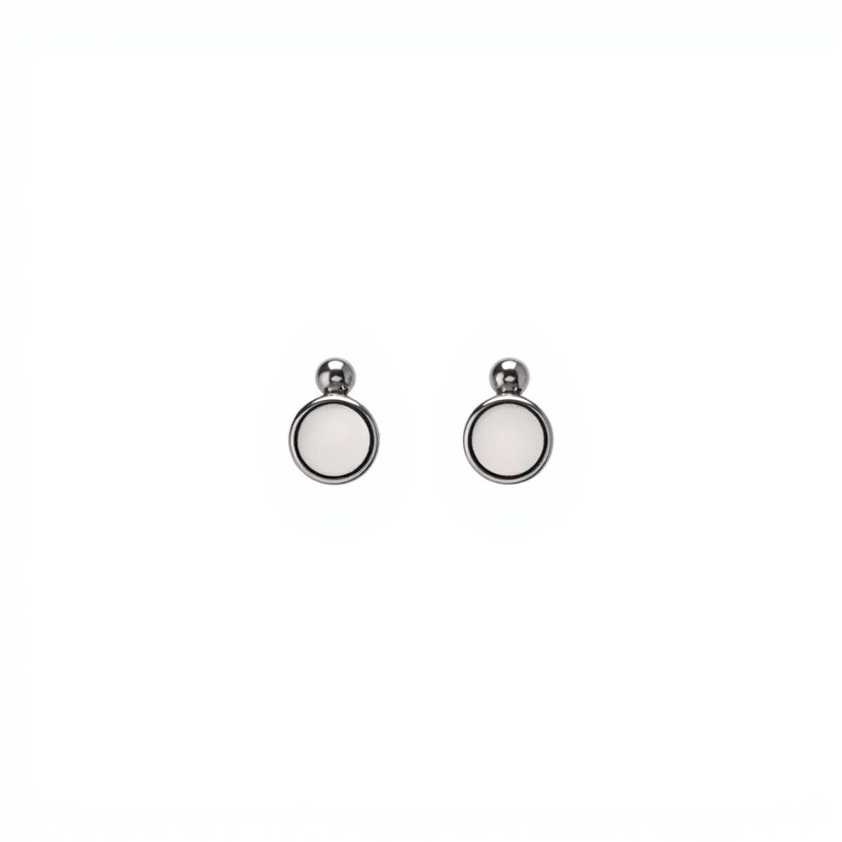 Caravanas Circulo Nacar- Plata 925 - CA4316 - sinpiedra 