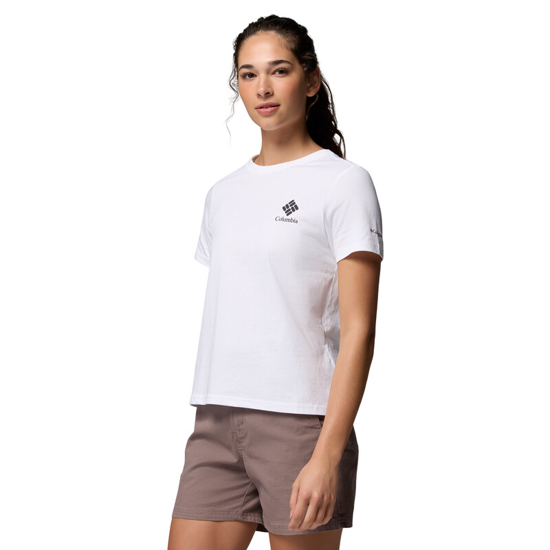 Remera Rolling Bend Mujer White, Stacked Gem Mini