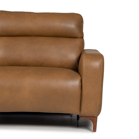 Sofa Hush - Cuero Básico - 2 cuerpos 1016 (Nozes)
