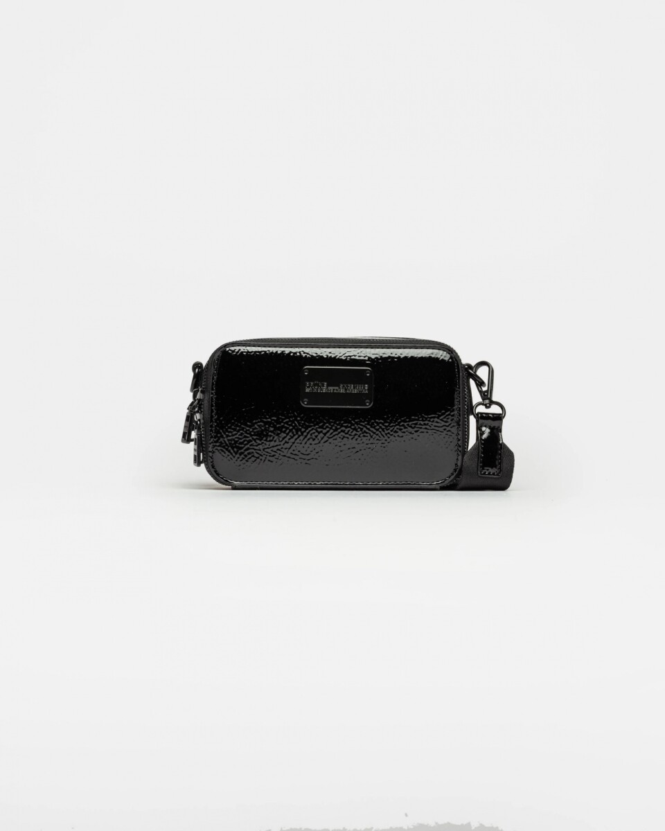 Mini bag Penny en efecto cuero gloss - Negro 