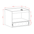 MUEBLE BAÑO MODELO MANACA NUDE SIN TAPA - 60 CM Mueble Baño Modelo Manaca Nude Sin Tapa - 60 Cm