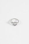 Anillo estrella hueco acero plateado