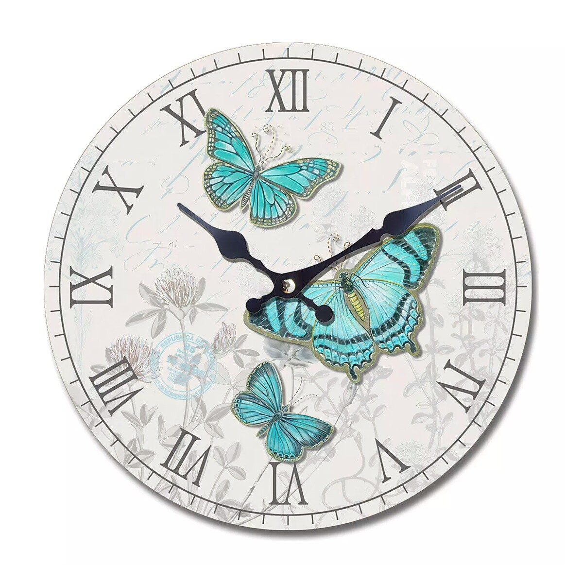 Reloj de pared mdf D28,8x3,5 cm - MARIPOSAS 
