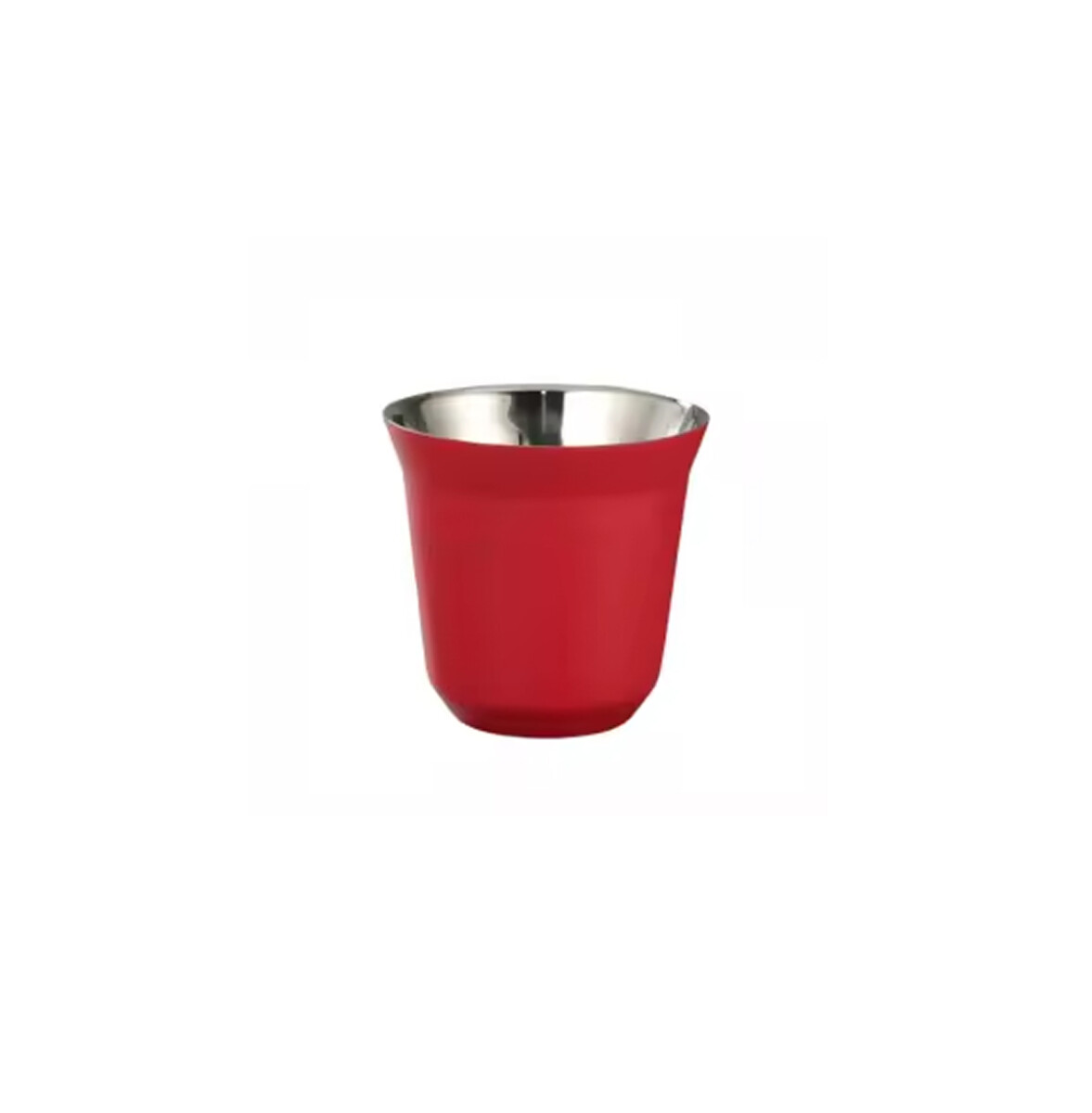 Taza pocillo de acero doble pared - 80ml - Rojo 