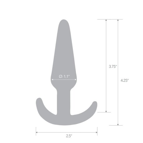 4.25" Slim Tapered Butt Plug Anal Blue Line 4.25" Slim Tapered Butt Plug Anal Blue Line