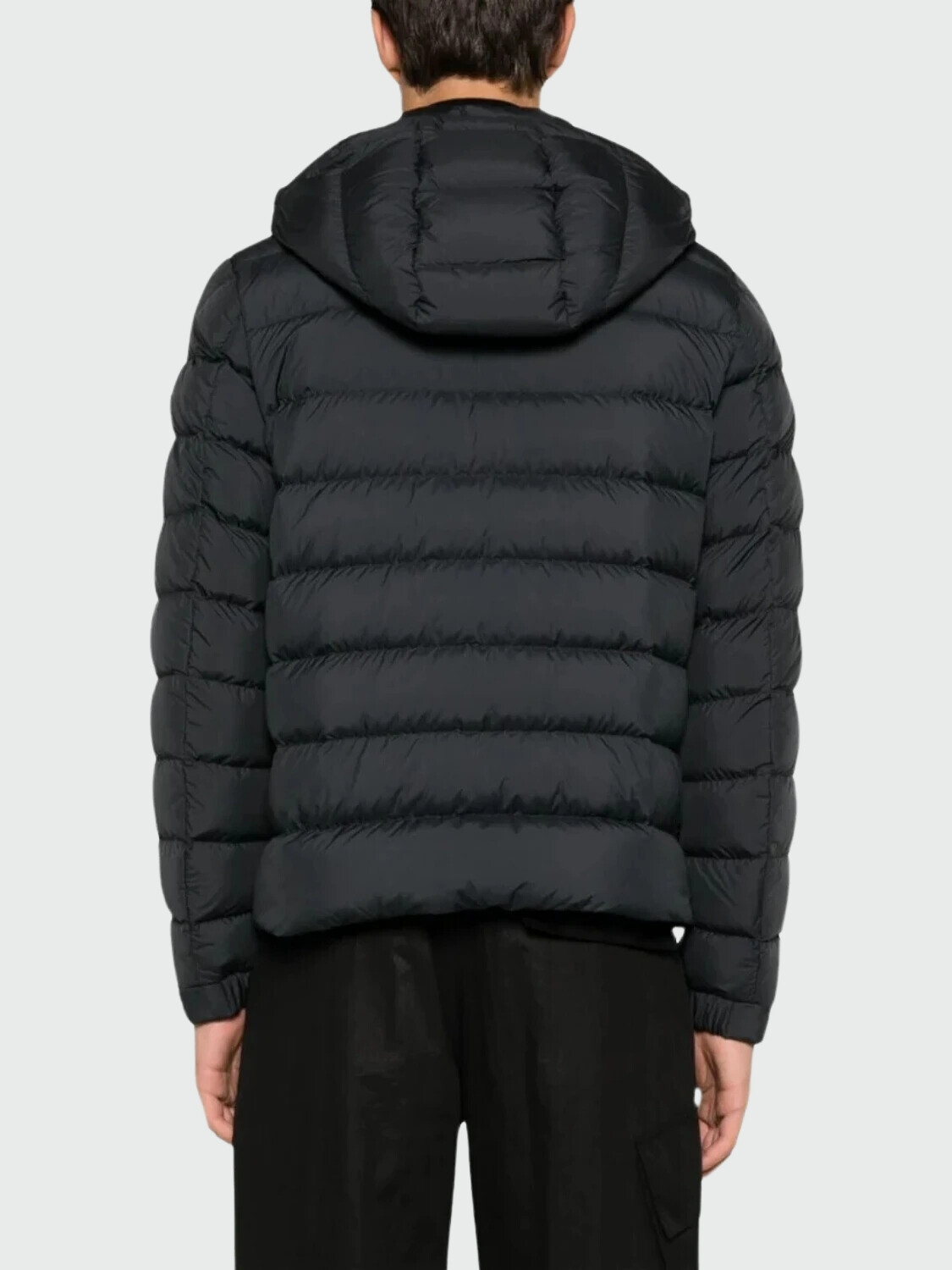 Herno-Chaqueta de nylon reversible rellena de plumas, Anorak Negro