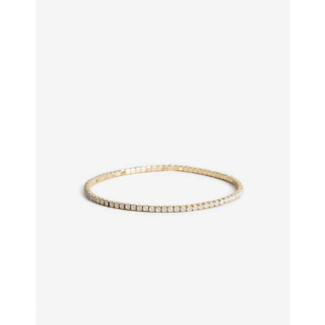 Pulsera Elástica Strass Color Dorado