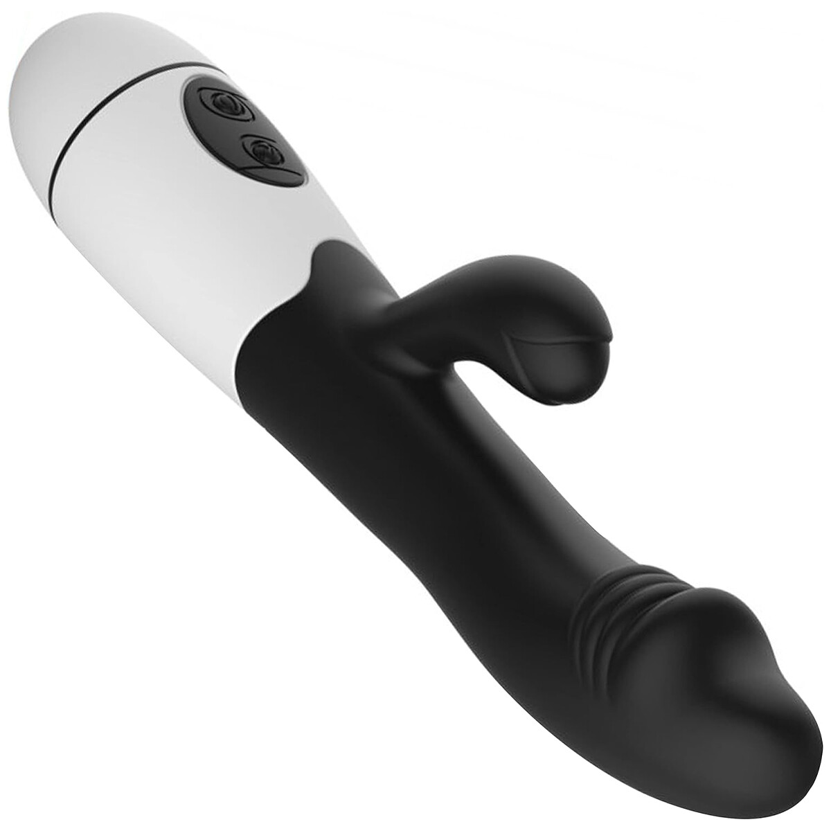 Vibrador Con Doble Estímulo Desing A Pila - Negro 