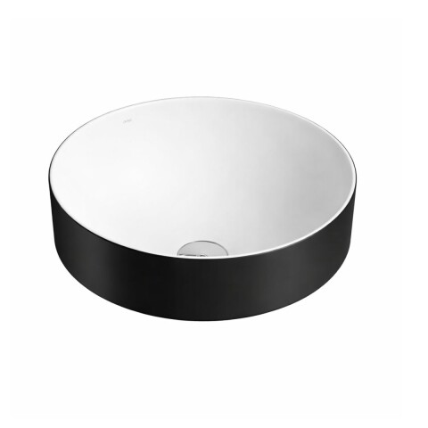 Bacha de sobreponer redonda 40 cm bicolor negro mate Deca Bacha De Sobreponer Redonda 40 Cm Bicolor Negro Mate Deca