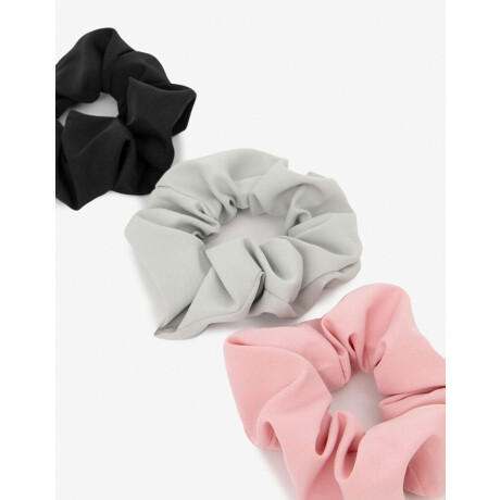 Set De Scrunchies Combinados Combinacion Tricolor