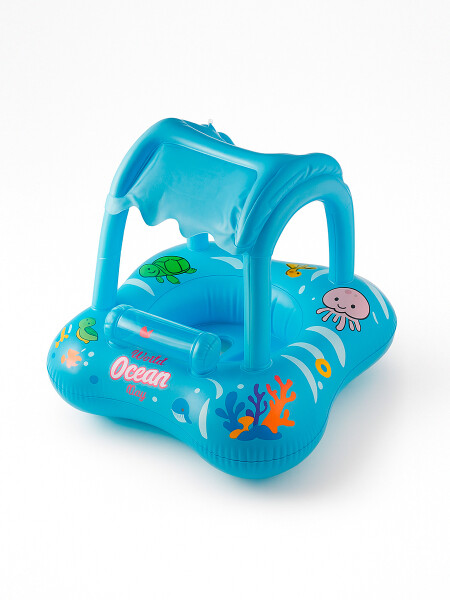 SALVAVIDAS CON TOLDO FONDO DEL MAR CELESTE