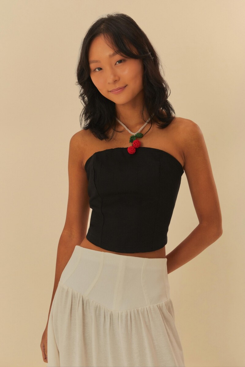 TOP CORSET Negro