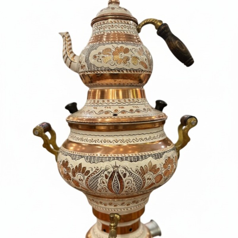 Samovar labrado negro Blanco