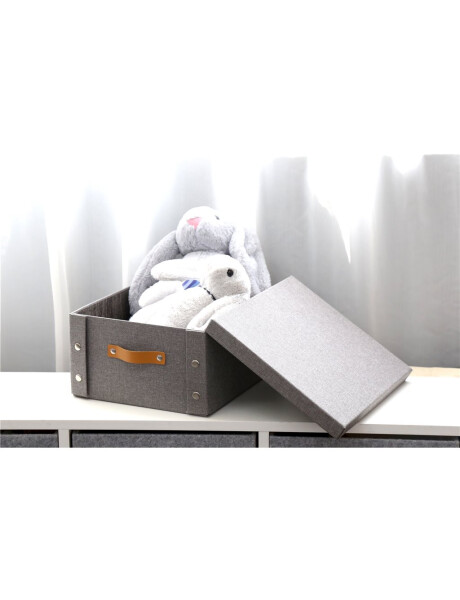 CAJA ORGANIZADOR C/ASA 26.5X31.5X14.5CM EXT TELA GRIS CAJA ORGANIZADOR C/ASA 26.5X31.5X14.5CM EXT TELA GRIS