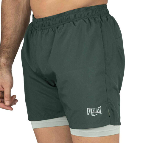 SHORT 2IN1 MEN POLY/SPX EVERLAST 5? SPLIT GN M6 S GN