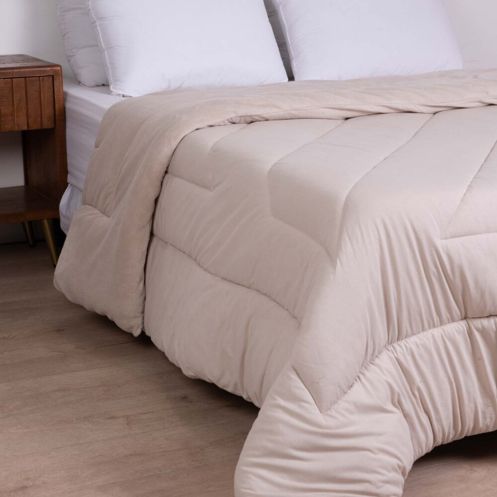 ACOLCHADO 2 PLAZAS ALGODON NATURAL-BEIGE BLEND BEIGE