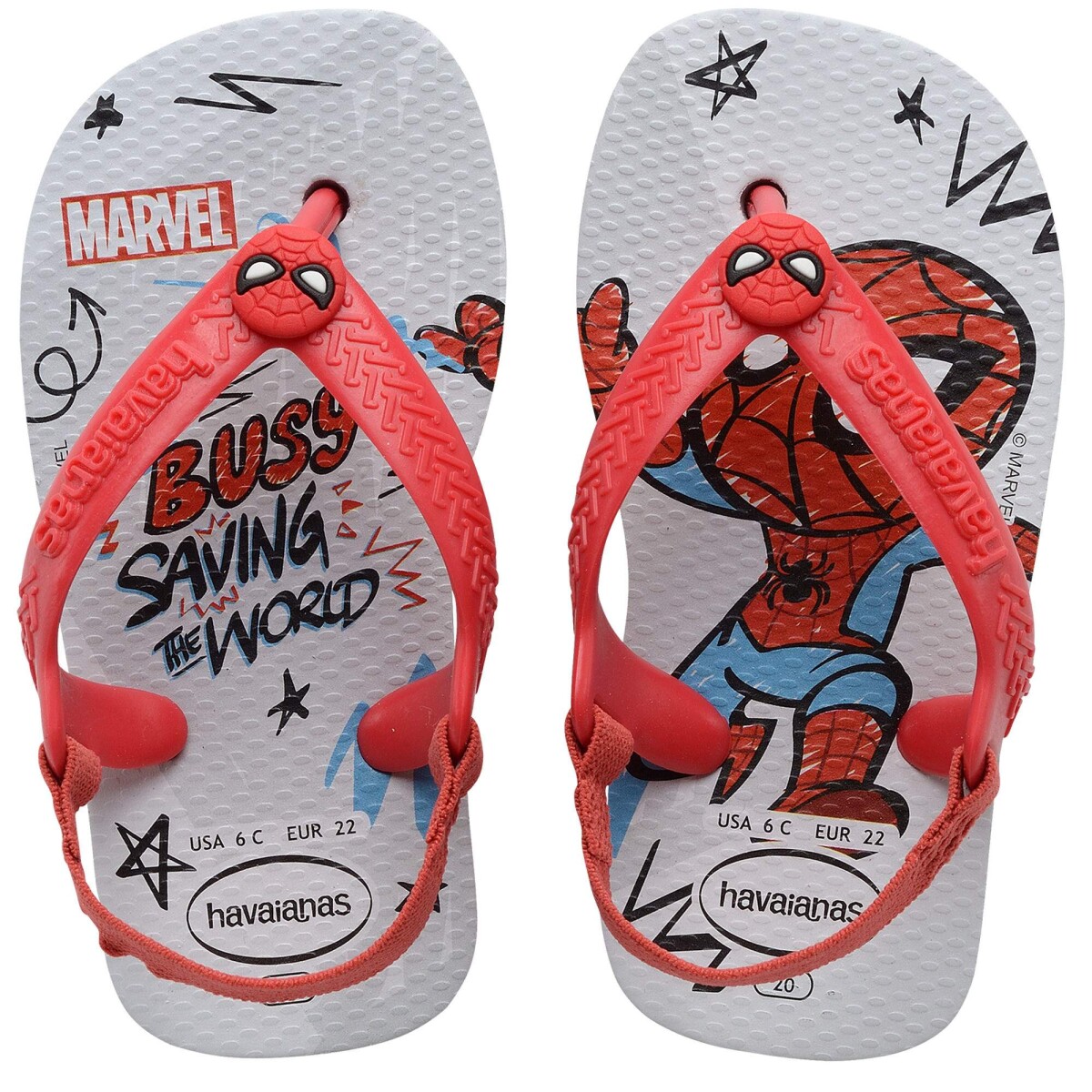 Sandalias Infantiles Havaianas New Baby Heroes - Gris Hielo 