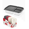 Vianda rectangular 3 divisiones 24x15x5.3 cm QLUX Vianda rectangular 3 divisiones 24x15x5.3 cm QLUX