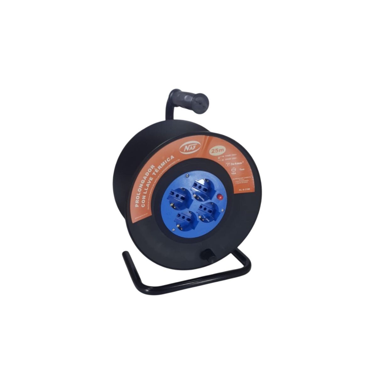 Enrollador 4 Schuko 25mts 