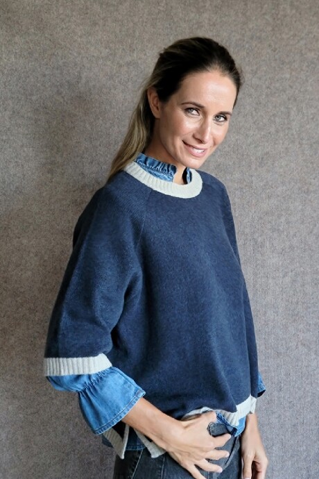 Buzo Clemen Lambswool Azul Marino Arena