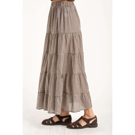 Falda Gingham Chocolate