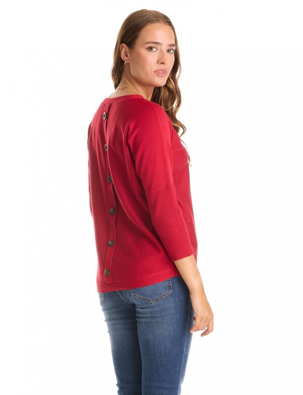 Buzo Espalda Botones ROJO