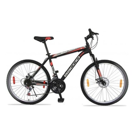 Bicicleta Montaña Baccio Alpina X Man rodado 26" con 21 cambios Negro/Rojo