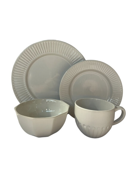 JUEGO VAJILLA 16PCS 27/22/15/415ML TEXTURA BLANCO JUEGO VAJILLA 16PCS 27/22/15/415ML TEXTURA BLANCO