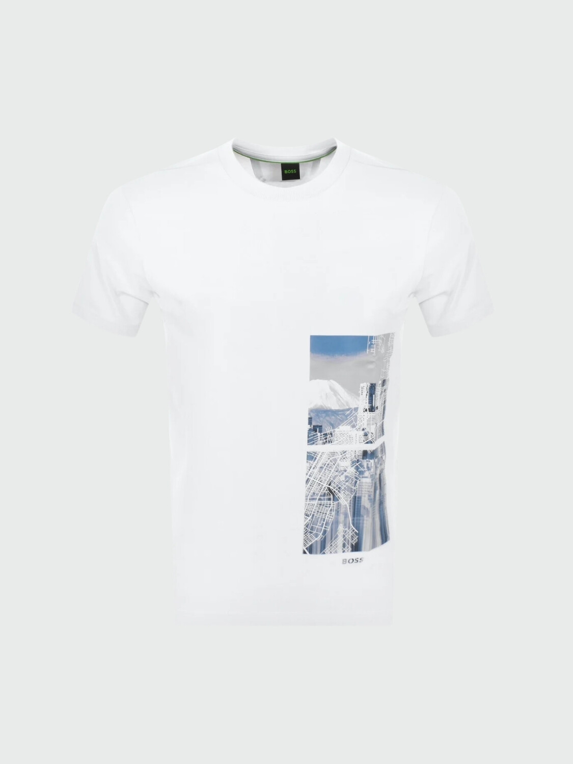 BOSS Camiseta de Manga Corta con Diseños Gráficos Blanco