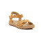 Sandalias Cuero Mujer Comfortflex Con Pulsera Y Hebilla Caramelo