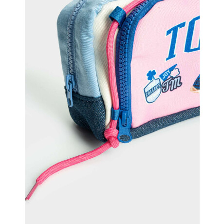 Cartuchera De Canva Estampado Con Divisiones Combinacion Multicolor