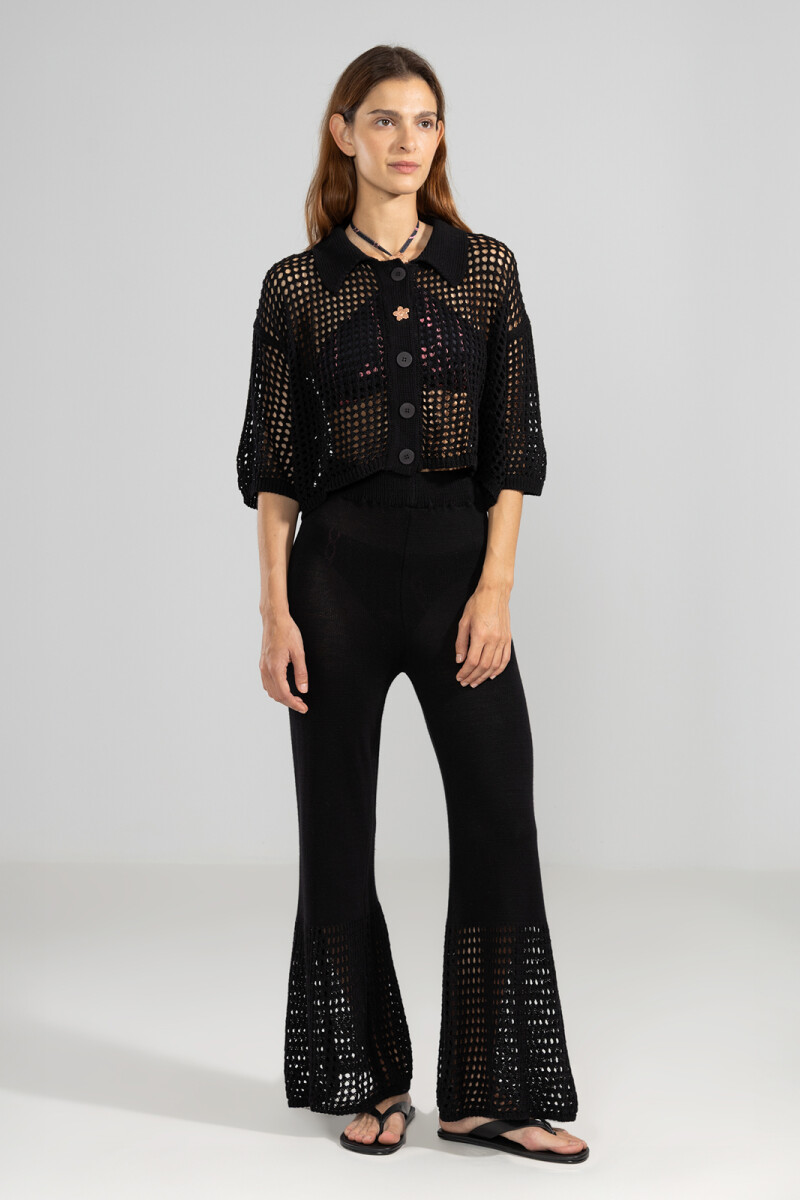 MICA KNIT SHIRT Black