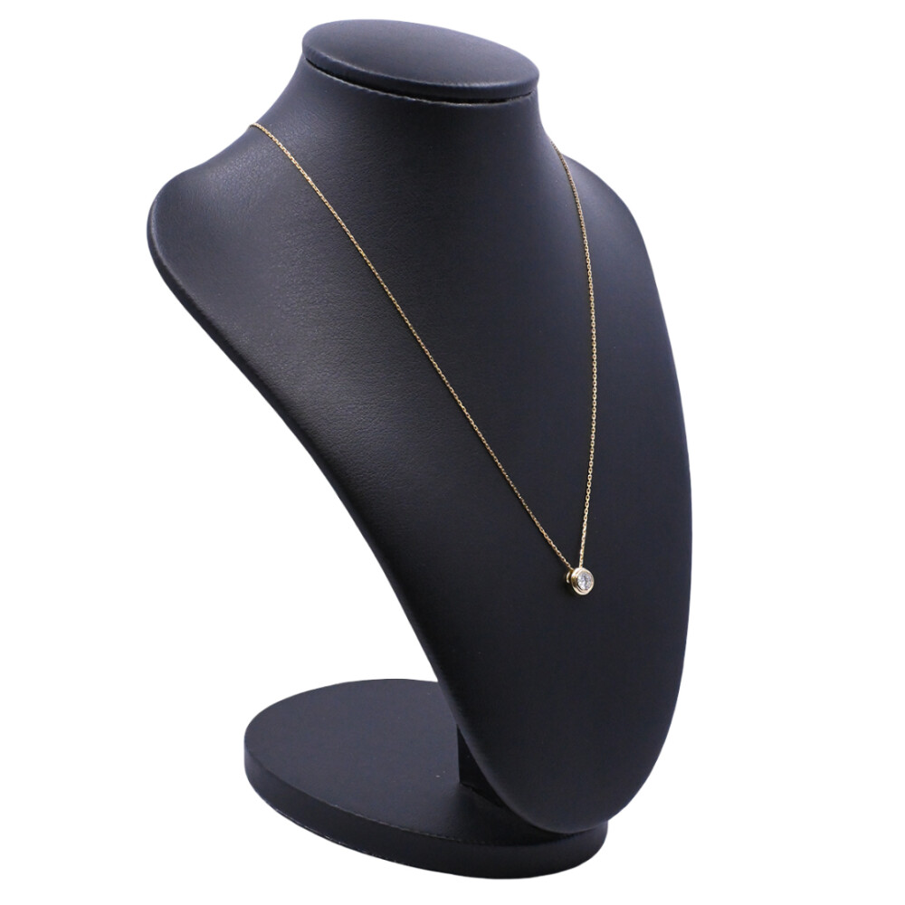 Dije oro 18k y brillante doble virola. Dije oro 18k y brillante doble virola.