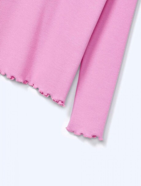 BLUSA INFANTIL CON BORDADO ROSADO